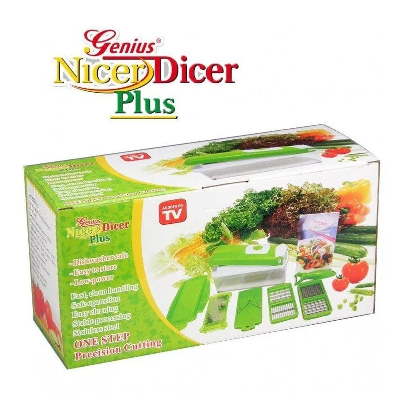 Nicer Dicer Plus Cortador Fatiador e Ralador de Legumes Verduras Frutas