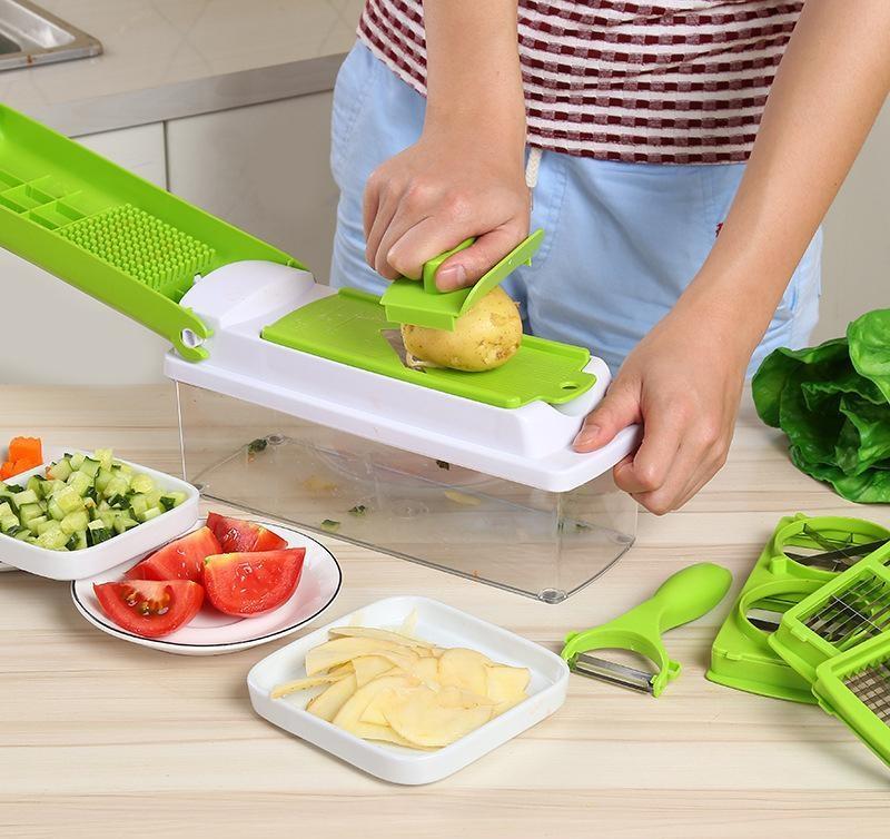 Nicer Dicer Plus Cortador Fatiador e Ralador de Legumes Verduras Frutas