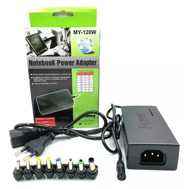 Carregador Fonte Universal P/ Notebook 120W C/ Adaptador