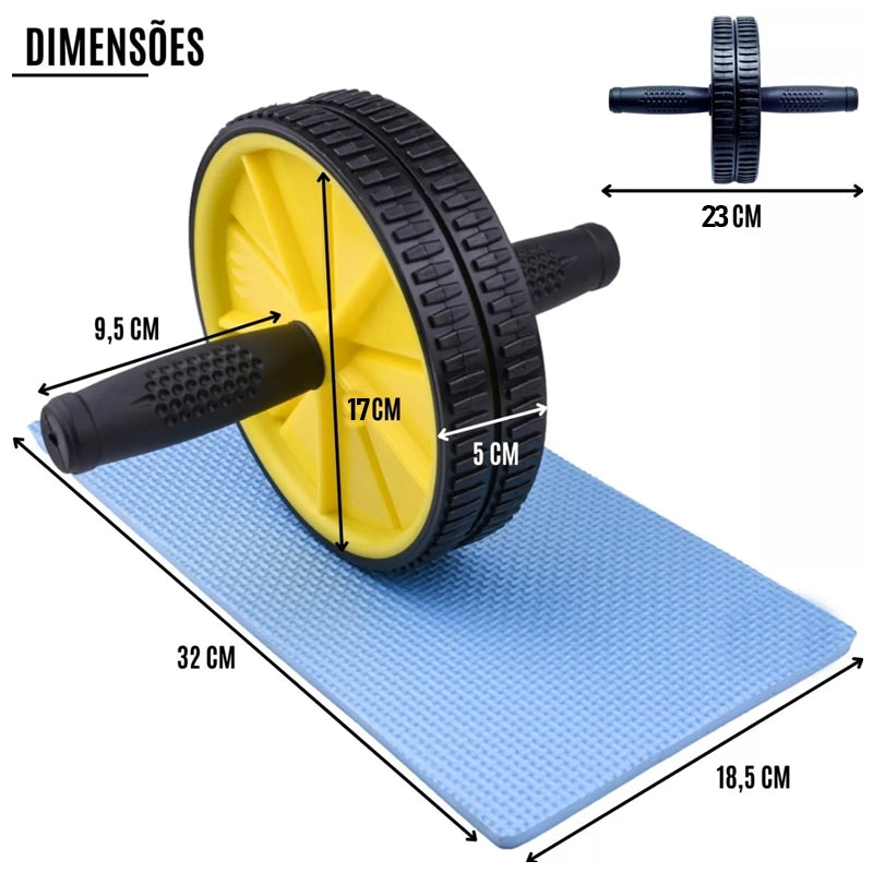 Roda Para Exercício Abdominal Lombar Fitness Academia