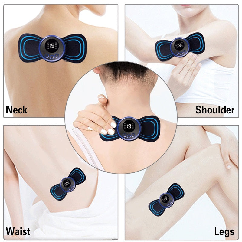 Massageador Elétrico Cervical Eletroterapia Ems Pescoço Perna Lombar Abdome