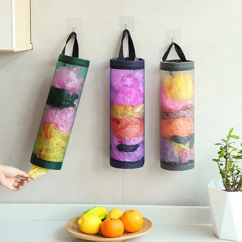 Puxa Saco Organizador Porta Sacolas Plásticas De Cozinha