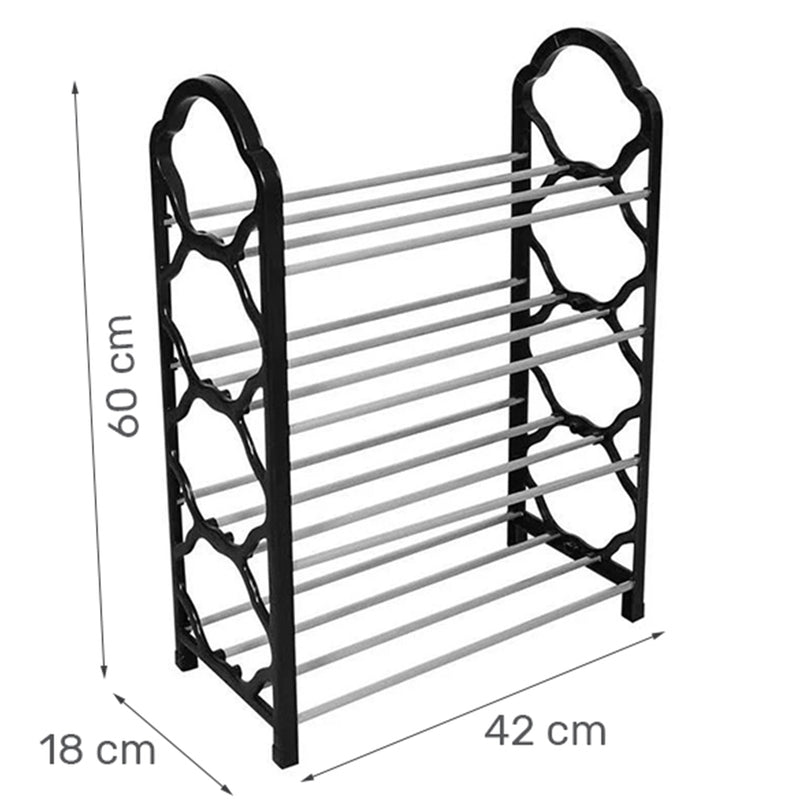 Sapateira 4 Andares Vertical Organizador Sapato Prateleira Até 8 Pares