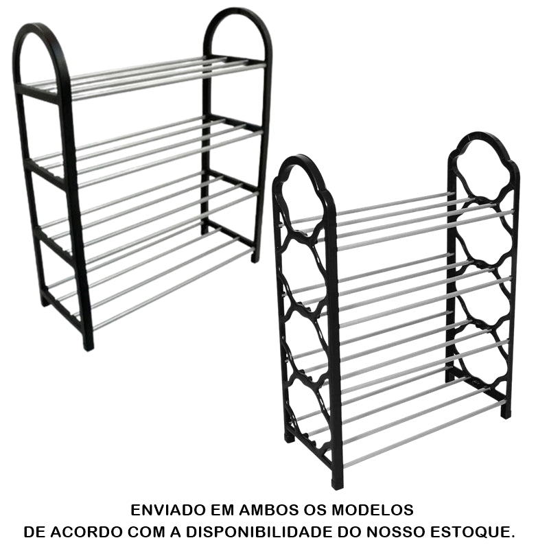 Sapateira 4 Andares Vertical Organizador Sapato Prateleira Até 8 Pares