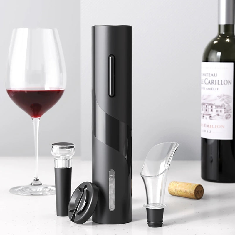 Kit Abridor de Vinhos Saca Rolhas Elétrico Automático