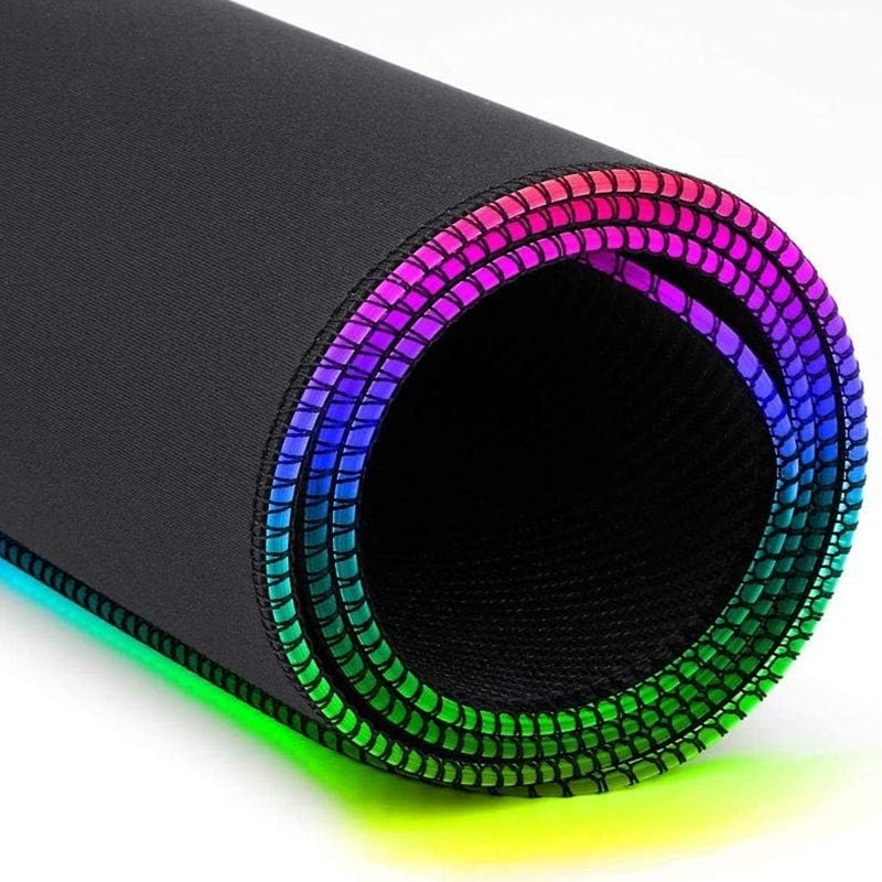 Mouse Pad Gamer Com Borda Iluminada LED RGB 7 Cores - 25cm x 35cm