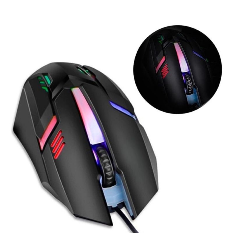 Mouse Gamer USB Led Rgb 1200DPI- MS-62