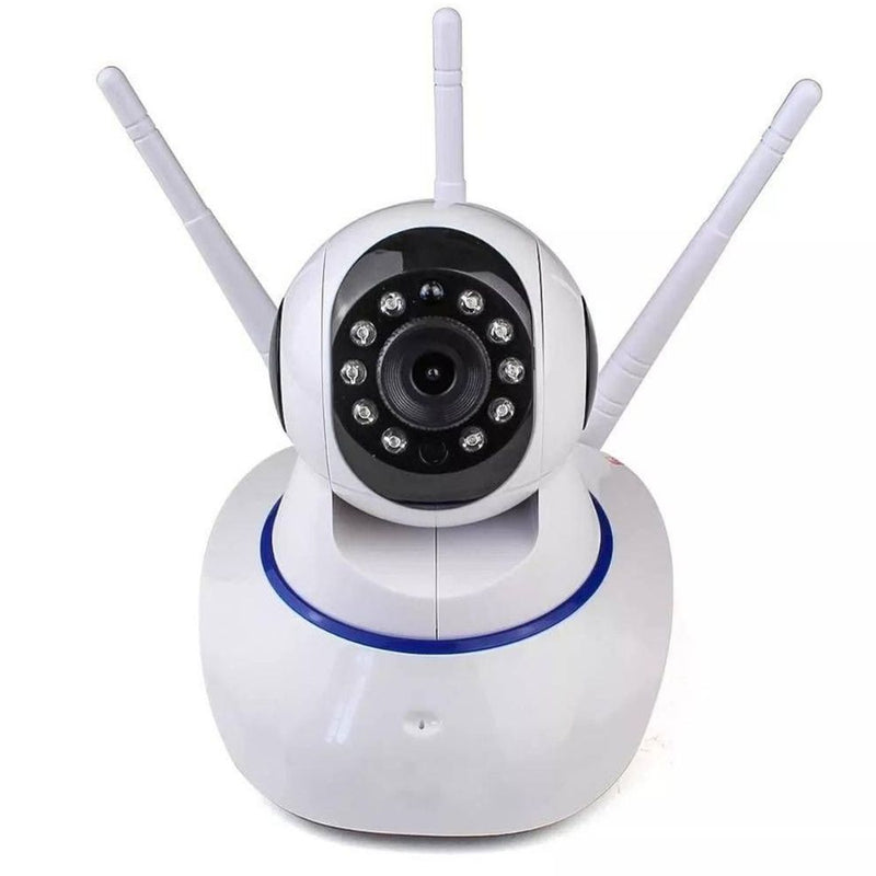 Câmera IP Wifi Wireless Sem Fio Hd 3 Antenas Visão Noturna